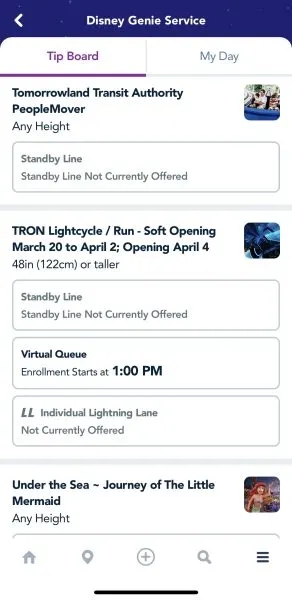 1 pm virtual queue drop time for tron