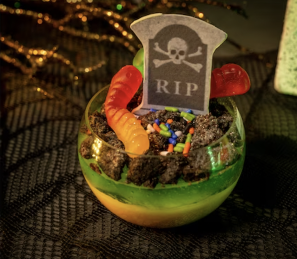 tropical graveyard dessert at mickey's not so scary halloween party