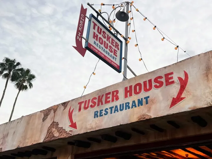 tusker house restaurant sign at animal kingdom