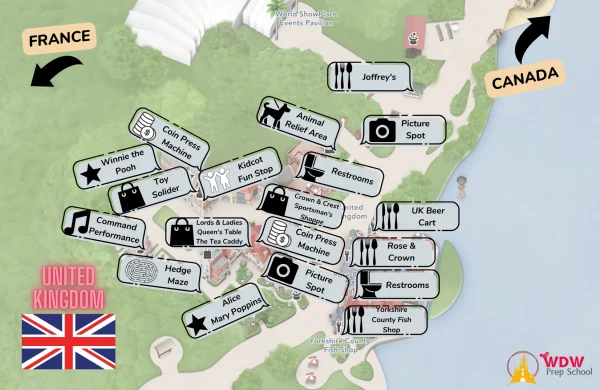 united kingdom pavilion map