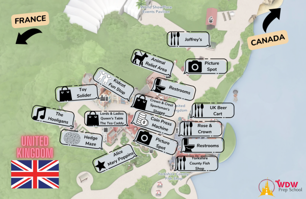 united kingdom pavilion map - epcot