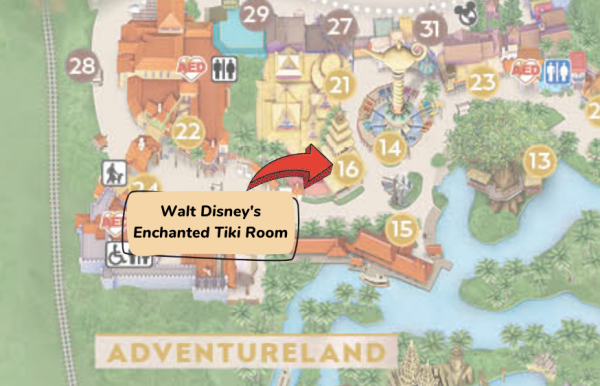 walt disney's enchanted tiki room map location