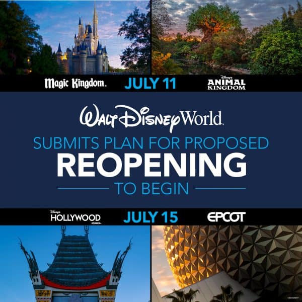 Walt Disney World's reopening dates