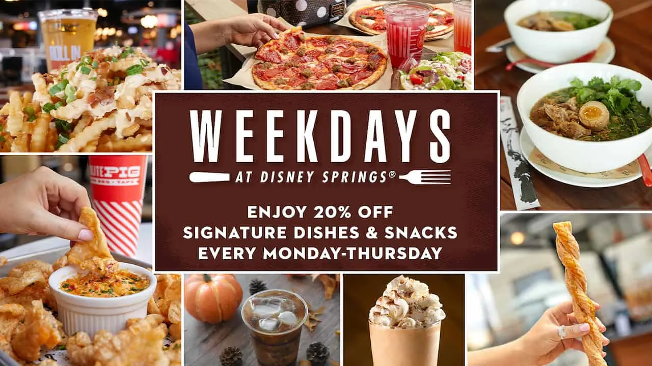 Disney Springs Announces New Weekday Deal For 20 Dining Locations