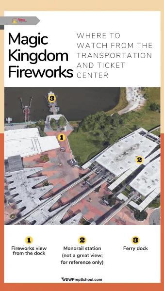 magic kingdom fireworks map transportation and ticket center
