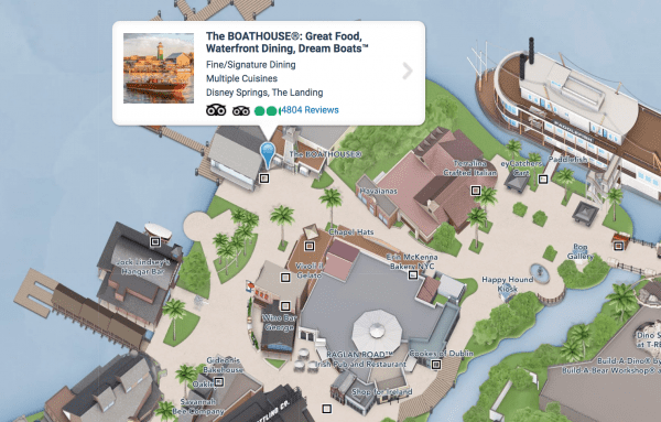 the boathouse disney springs map location