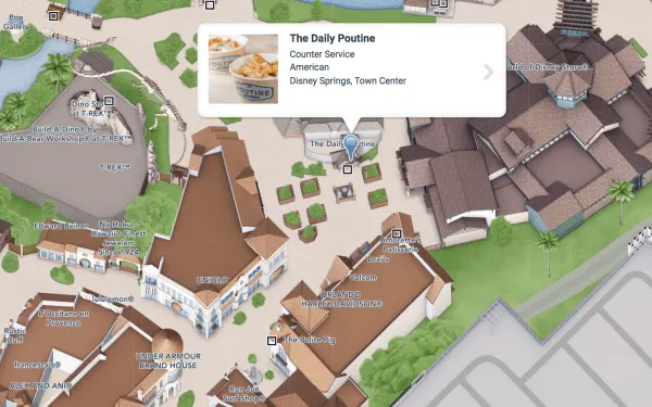 the daily poutine disney springs map location