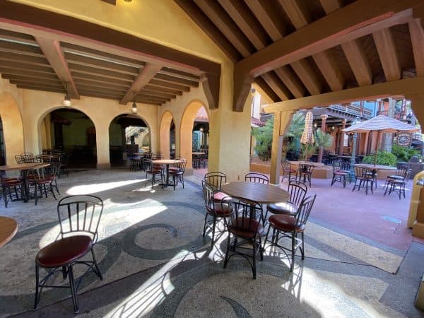 tortuga tavern outdoor seating area magic kingdom