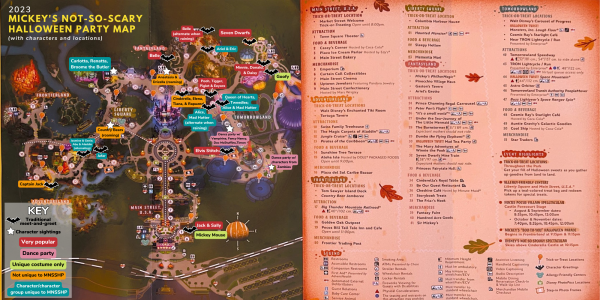 2023 mnsshp character map mickey's not so scary halloween party characters