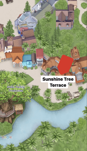 sunshine tree terrace - magic kingdom map