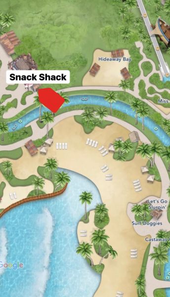 snack shack - typhoon lagoon - map