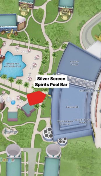 silver screen spirits pool bar - all-star movies - map