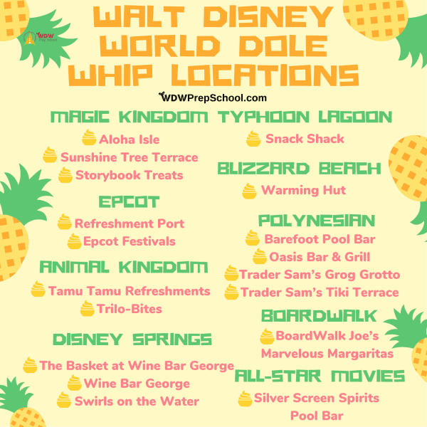 walt disney world dole whip locations