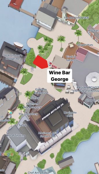 wine bar george map location disney springs