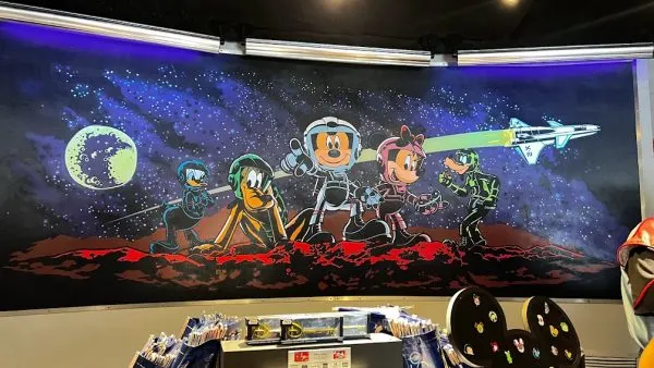mickey and friends space mural - cargo bay - mission space